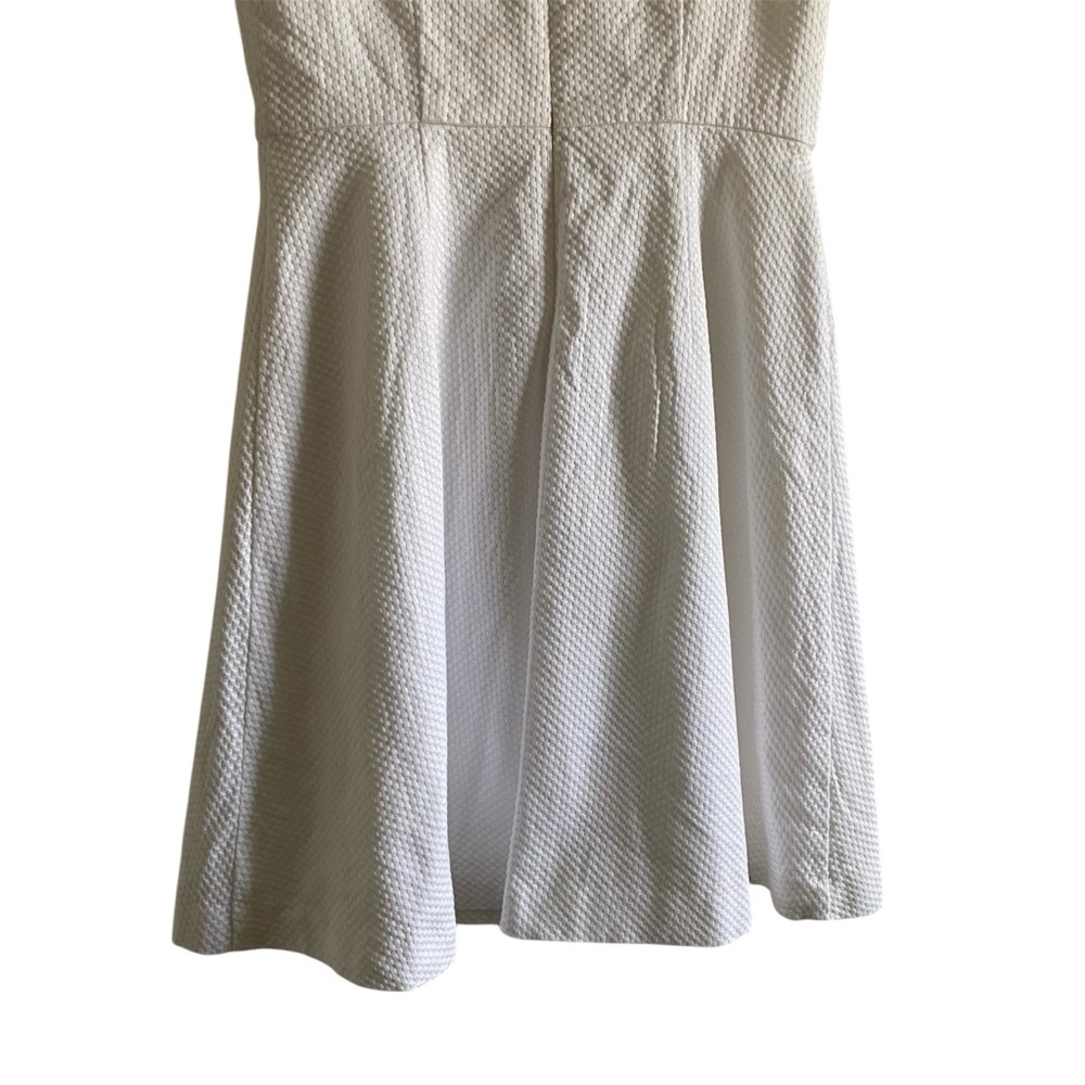 The Limited White Fit & Flare Dress Size 4 Textured Sleeveless A-Line - Picture 6 of 9